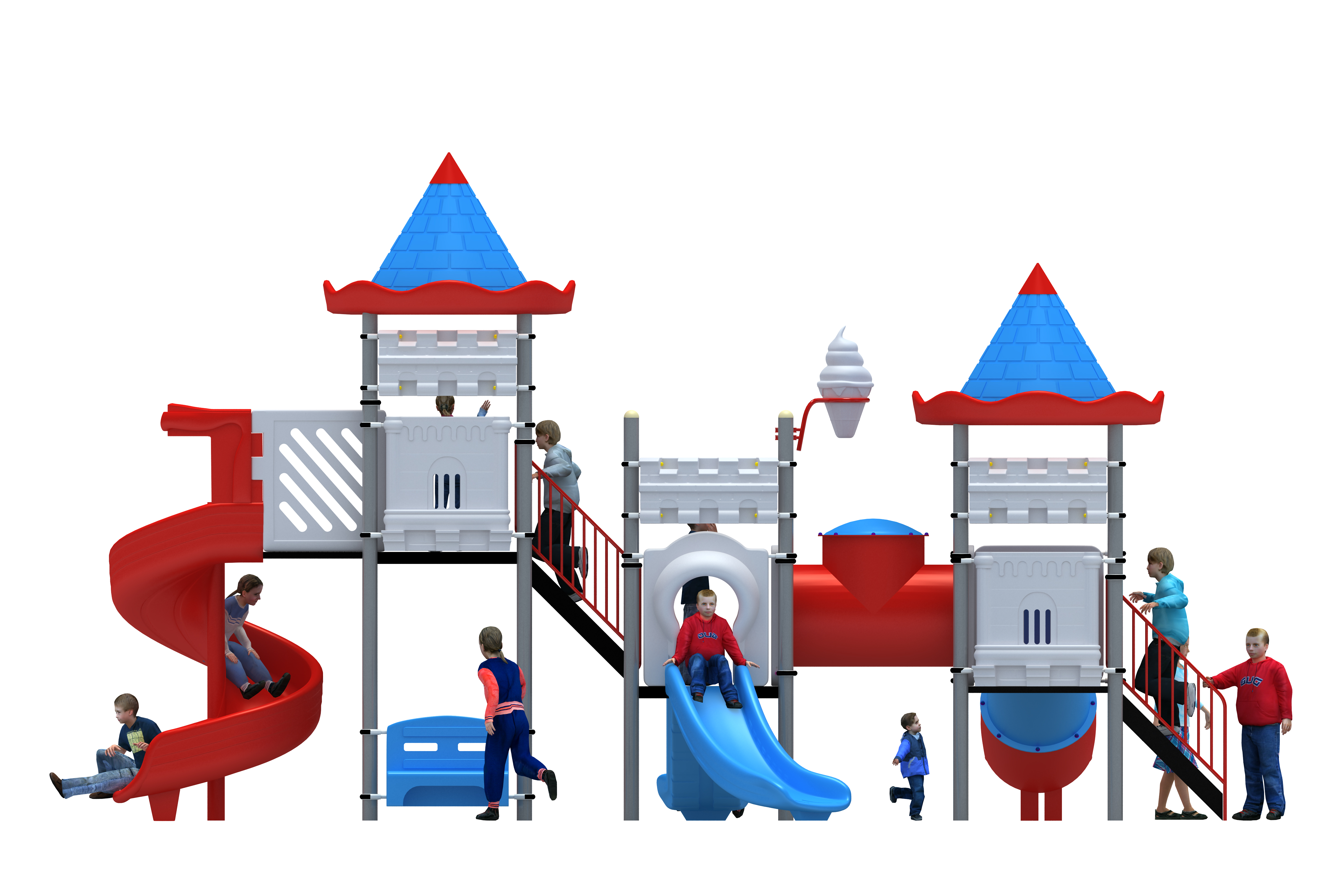 Kale Temalı Oyun Grubu B-200 PRK-202 | Temalı Metal Oyun Grupları | Erse Kent Mobilyaları